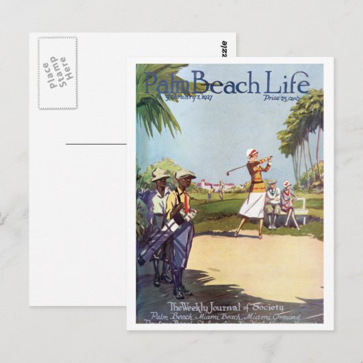 Het briefkaart van het Leven van het Palm Beach (Voorkant / Achterkant)