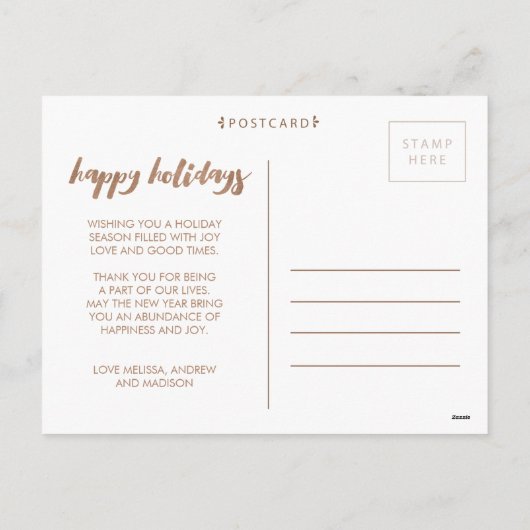 Het Briefkaart van het Lijst van de Foto van (Achterkant)