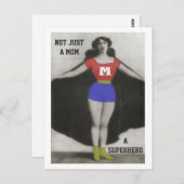 Het Briefkaart van het Mamma van Superhero (Voorkant / Achterkant)