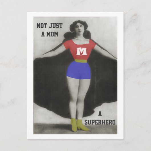 Het Briefkaart van het Mamma van Superhero (Voorkant)