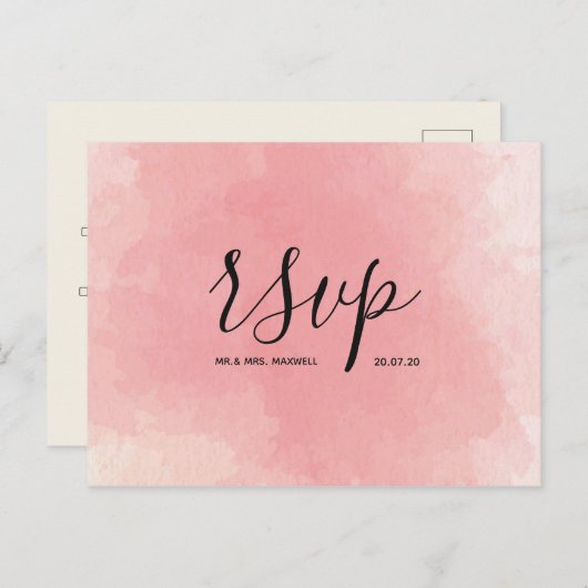 Het Briefkaart van het Manuscript van de Waterverf (Voorkant / Achterkant)