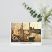 Het briefkaart van het Meer van Konstanz, (Staand voorkant)