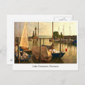 Het briefkaart van het Meer van Konstanz, (Voorkant / Achterkant)