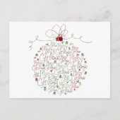 Het Briefkaart van het Ornament van Kerstmis (Voorkant)