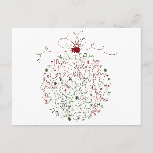 Het Briefkaart van het Ornament van Kerstmis (Voorkant)