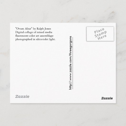 Het Briefkaart van het ovum "van het Altaar" (Achterkant)