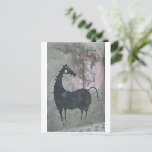 Het Briefkaart van het Paard van Graffiti (Staand voorkant)
