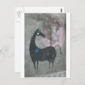Het Briefkaart van het Paard van Graffiti (Voorkant / Achterkant)