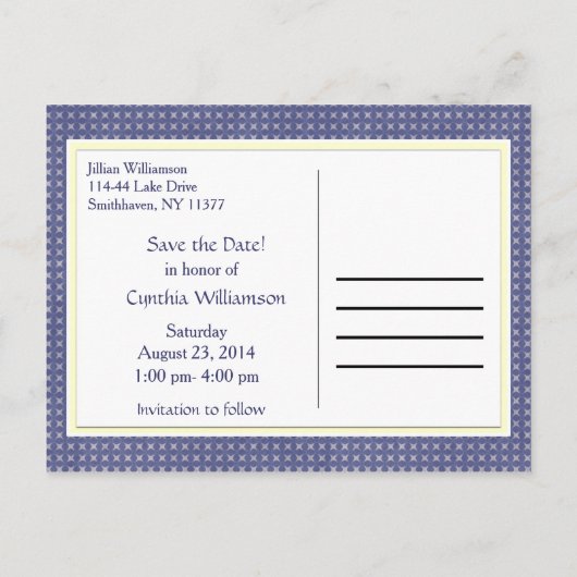 Het Briefkaart van het Patriottisch Baby shower va (Achterkant)