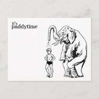 het briefkaart van het plonsbad