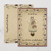 Het briefkaart van het receptenkaarten van (Voorkant / Achterkant)