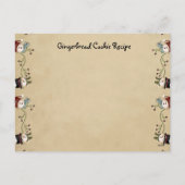 Het briefkaart van het receptenkaarten van (Achterkant)