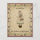 Het briefkaart van het receptenkaarten van (Voorkant)