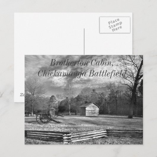 Het Briefkaart van het Slagveld van Chickamauga (Voorkant / Achterkant)