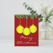 Het Briefkaart van het Softball van Fastpitch van (Staand voorkant)