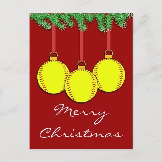 Het Briefkaart van het Softball van Fastpitch van (Voorkant)