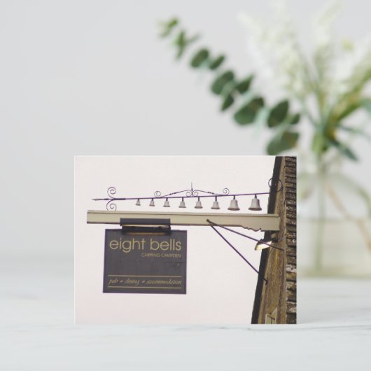 Het Briefkaart van het Teken van de Bar van acht (Staand voorkant)