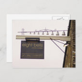 Het Briefkaart van het Teken van de Bar van acht (Voorkant / Achterkant)