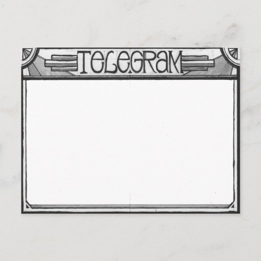 Het Briefkaart van het Telegram van Steampunk van (Voorkant)