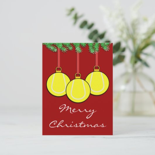 Het Briefkaart van het Tennis van Kerstmis (Staand voorkant)