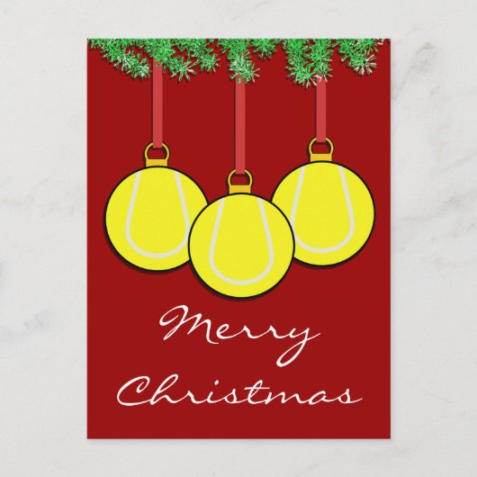 Het Briefkaart van het Tennis van Kerstmis (Voorkant)
