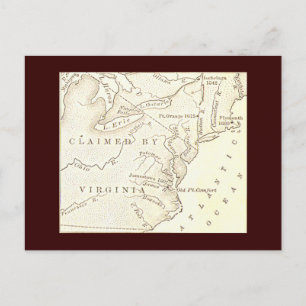 Het Briefkaart van het territorium van Virginia