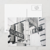 Het Briefkaart van het Times Square van Broadway (Voorkant / Achterkant)