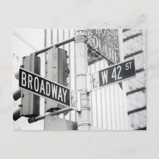 Het Briefkaart van het Times Square van Broadway (Voorkant)