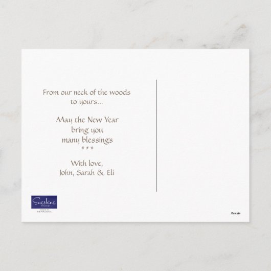 Het Briefkaart van het Tipi van Kerstmis/het (Achterkant)