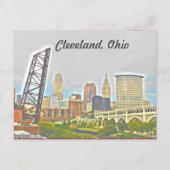Het Briefkaart van het Uitzicht van Cleveland Ohio (Voorkant)