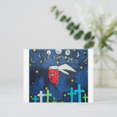 Het Briefkaart van het vliegende hart (Staand voorkant)