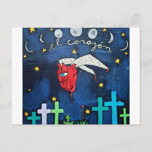 Het Briefkaart van het vliegende hart (Voorkant)