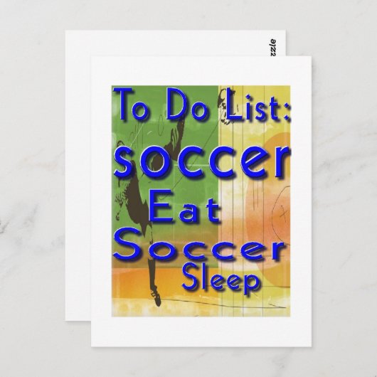 Het Briefkaart van het voetbal (Voorkant / Achterkant)