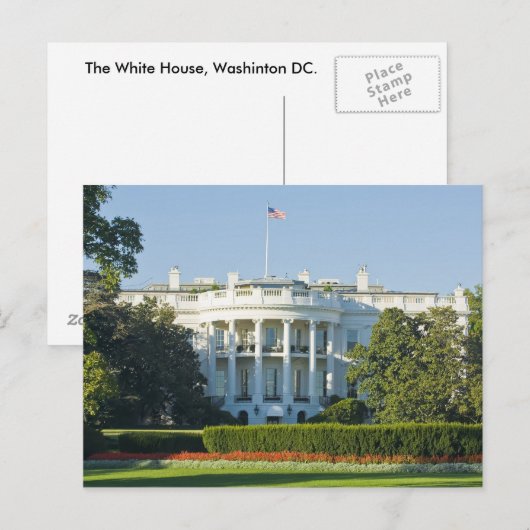 Het Briefkaart van het Witte Huis (Voorkant / Achterkant)