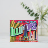 Het Briefkaart van Illinois (Staand voorkant)