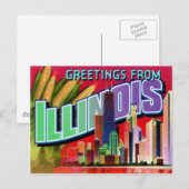 Het Briefkaart van Illinois (Voorkant / Achterkant)