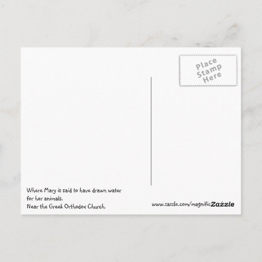 Het Briefkaart van Israël van Nazareth (Achterkant)