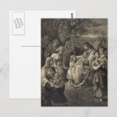 Het briefkaart van Jesus Blessing (Voorkant / Achterkant)