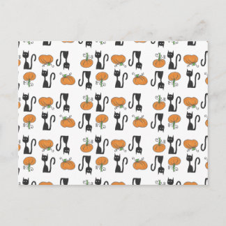 Het Briefkaart van katten en van Pompoenen