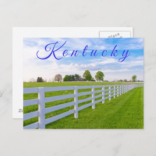 Het Briefkaart van Kentucky. Het landschap van het (Voorkant / Achterkant)
