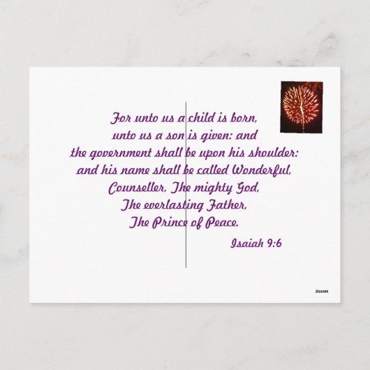 Het Briefkaart van Kerstmis (Achterkant)