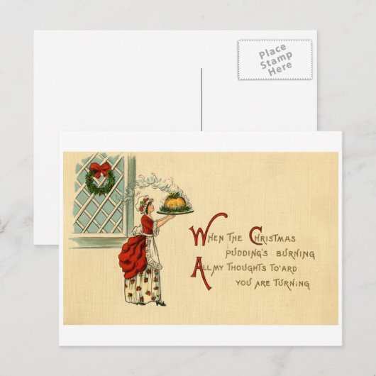 Het Briefkaart van Kerstmis (ca. 1915) (Voorkant / Achterkant)