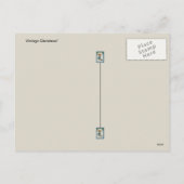 Het Briefkaart van Kerstmis:  Het vintage (Achterkant)