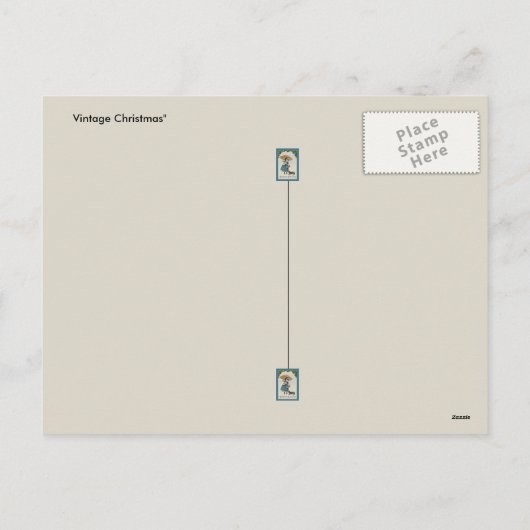 Het Briefkaart van Kerstmis: Het vintage (Achterkant)