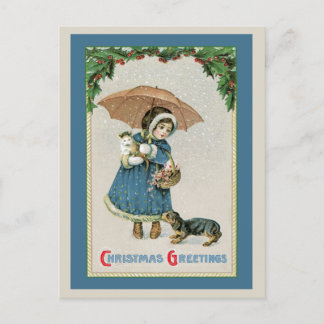 Het Briefkaart van Kerstmis:  Het vintage