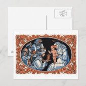 Het briefkaart van Kerstmis: Mary, Jesus en (Voorkant / Achterkant)