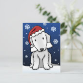 Het Briefkaart van Kerstmis van Bedlington Terrier (Staand voorkant)