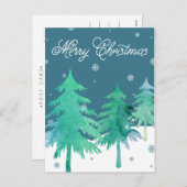 Het Briefkaart van Kerstmis van de Bomen van de (Voorkant / Achterkant)