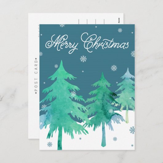 Het Briefkaart van Kerstmis van de Bomen van de (Voorkant / Achterkant)