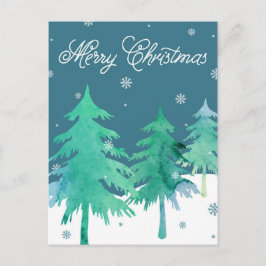 Het Briefkaart van Kerstmis van de Bomen van de